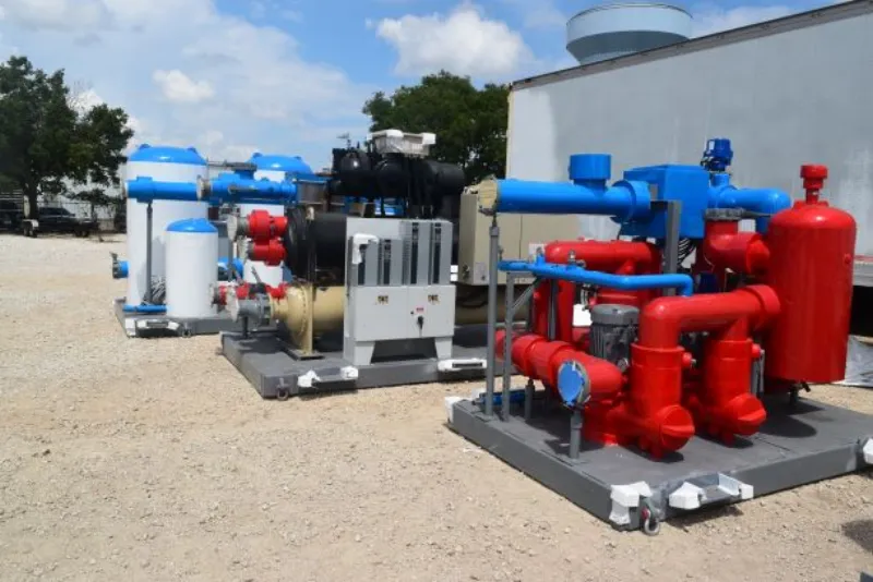 Skid-mounted chilled water plant designed by Benesh Engineering